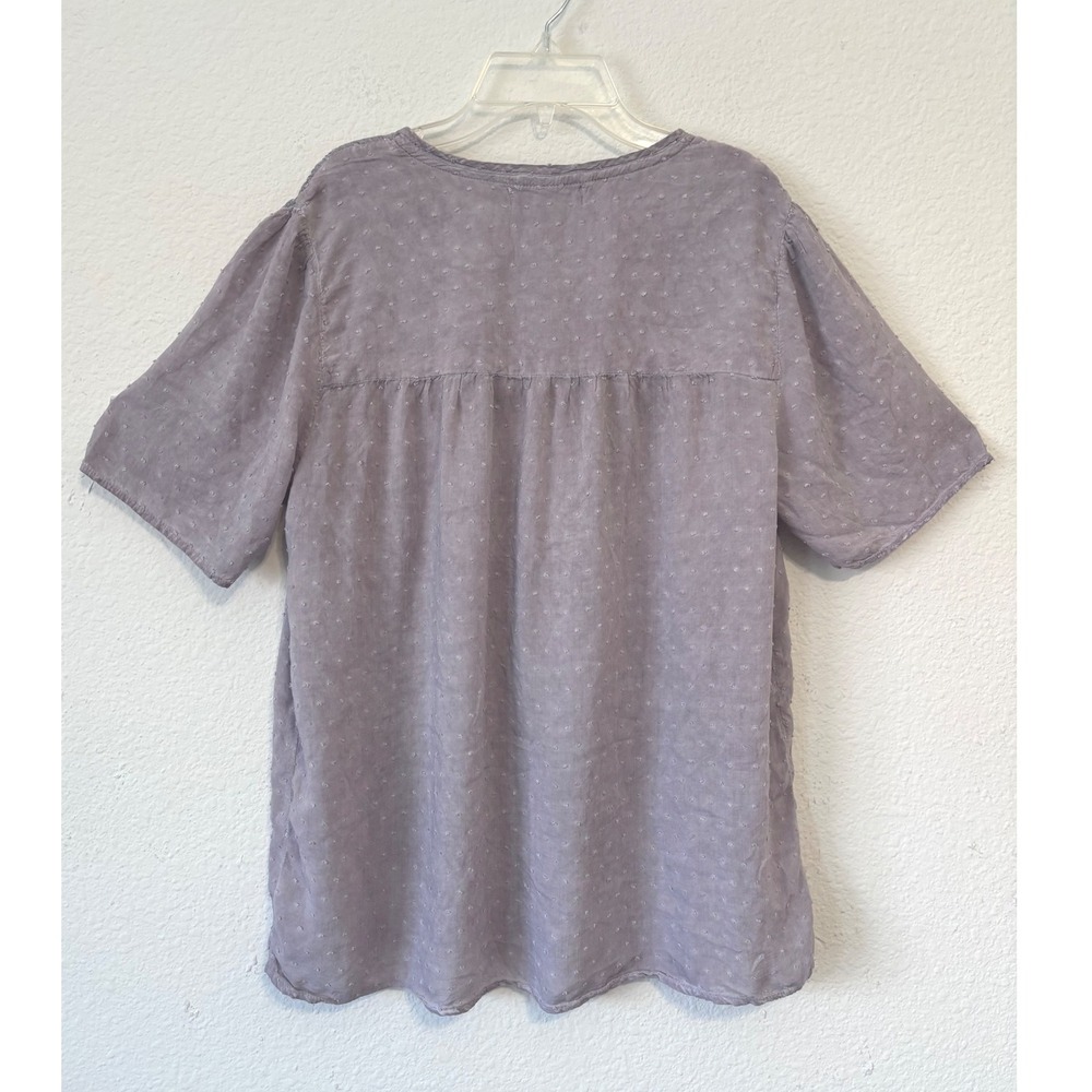 Knox Rose Boho Top Medium Smocked V Neck Dots Festival Concert Cottagecore - Picture 2 of 6